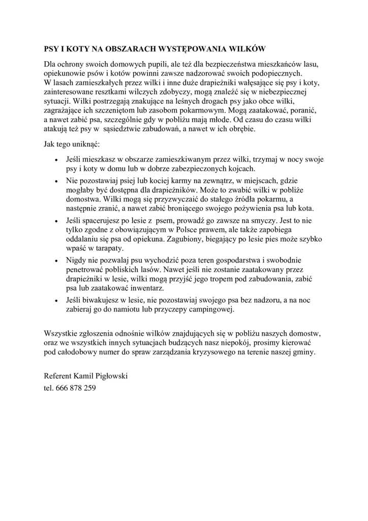 Wilki częściej spotykane. Urzędnicy Bledzewa wydali komunikaty 13 407438419_659007469760925_266882625335859758_n.jpg