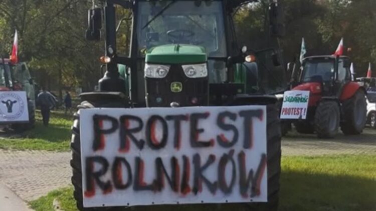 Protest rolników w Lubuskiem - aktualizacja Radio Zachód - Lubuskie