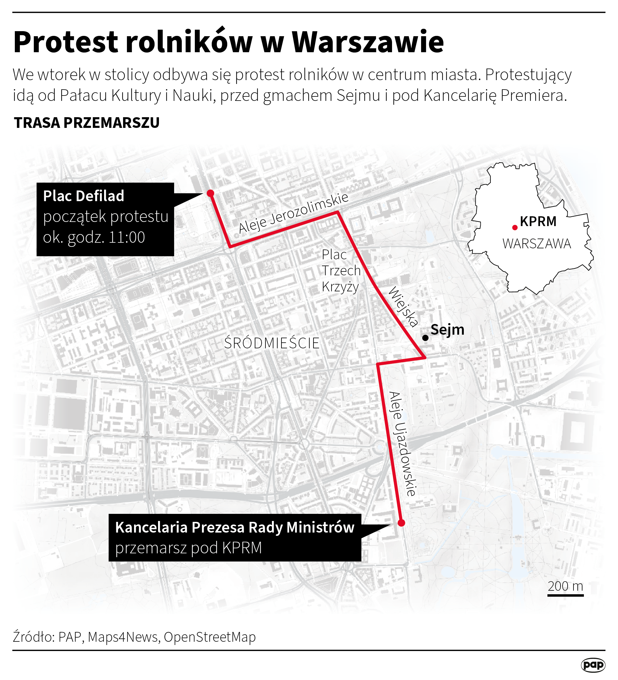 W proteście rolników w Warszawie wzięło udział ok. 10 tys. rolników. Zatrzymano trzy osoby [WIDEO] Radio Zachód - Lubuskie