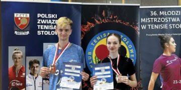 Dwa medale ZKS-u w młodzieżowych MP w tenisie stołowym Radio Zachód - Lubuskie