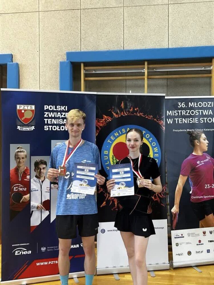 Dwa medale ZKS-u w młodzieżowych MP w tenisie stołowym Radio Zachód - Lubuskie