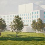 Wstępna wizualizacja Lubuskiego Uniwersyteckiego Centrum Onkologii. Fot. Szpital Uniwersytecki w Zielonej Górze/FB