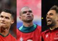 Na zdjęciu od lewej: Ronaldo, Pepe, Bajrami/Fot. Kolaż zdjęć PAP