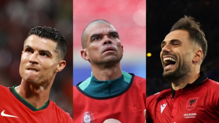 Na zdjęciu od lewej: Ronaldo, Pepe, Bajrami/Fot. Kolaż zdjęć PAP