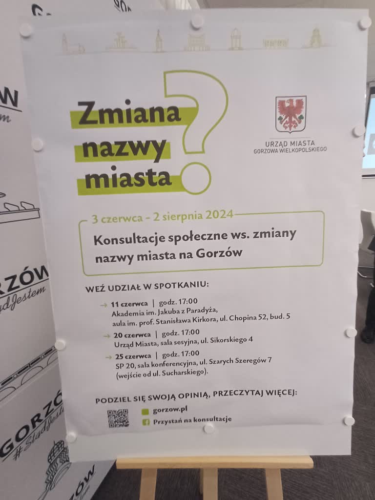Konsultacje w sprawie zmiany nazwy miasta Radio Zachód - Lubuskie