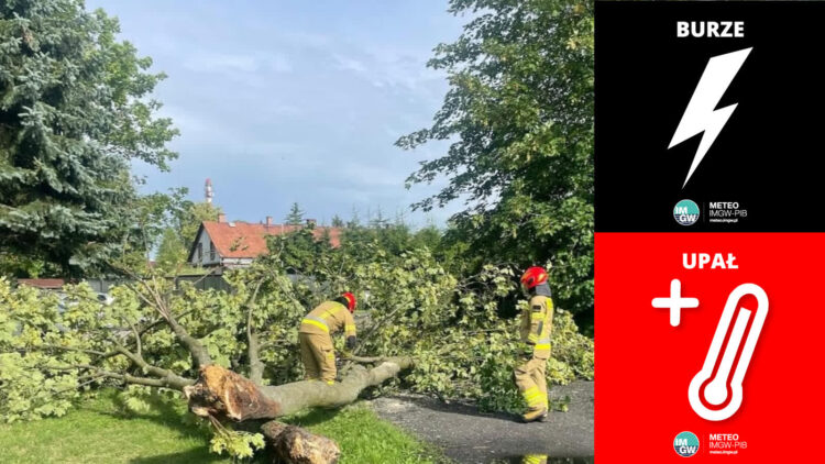 Fot. Państwowa Straż Pożarna/FB oraz Instytut Meteorologii i Gospodarki Wodnej - IMGW PIB/FB