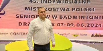 Robert Aleksandrowicz z SKB Badminton4all Sulęcin - główny organizator 45. Mistrzostw Polski w badmintonie (fot. Jakub Lesiński)