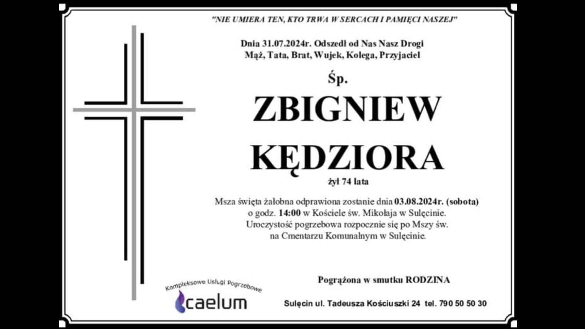 Odszedł Zbigniew Kędziora, działacz sportowy z Sulęcina Radio Zachód - Lubuskie
