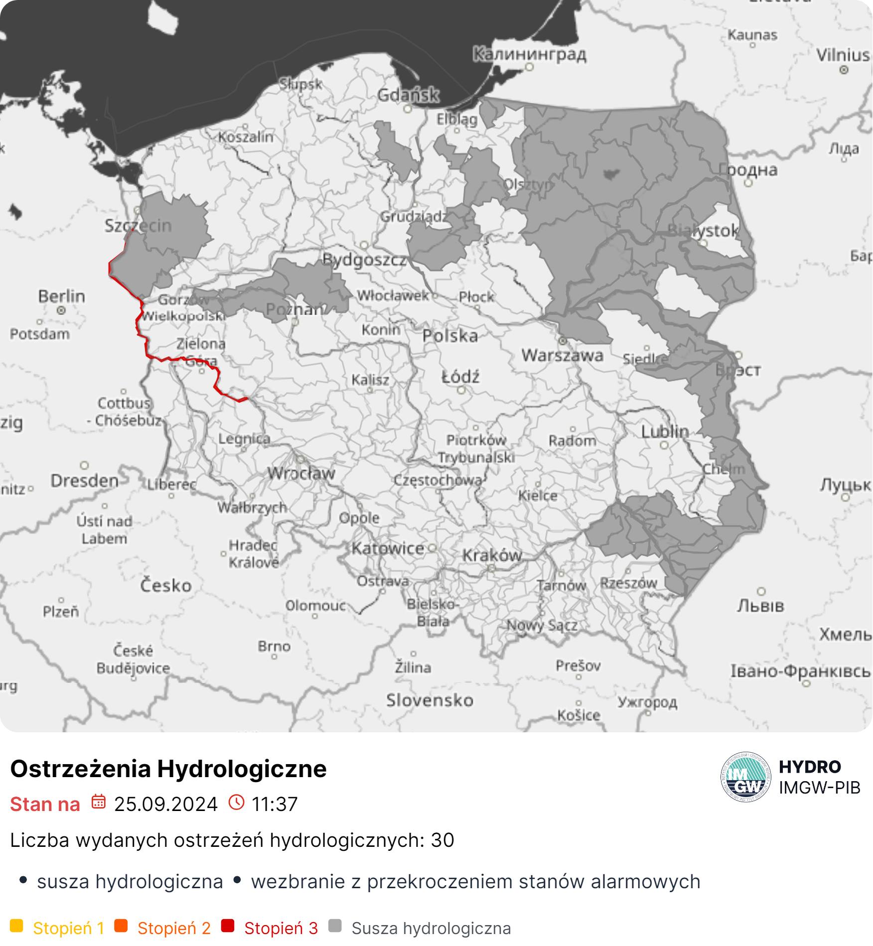 Warta i Odra w Kostrzynie nad Odrą z przekroczonym stanem alarmowym [AKTUALIZOWANY] Radio Zachód - Lubuskie