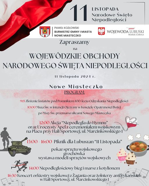 Jutro Święto Niepodległości w Nowym Miasteczku Radio Zachód - Lubuskie