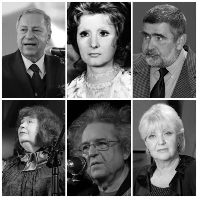 Jerzy Stuhr, Jadwiga Barańska, Janusz Rewiński, Zofia Merle, Tadeusz Woźniak, Stanisława Ryster. Fot. Kolaż zdjęć Wikipedii