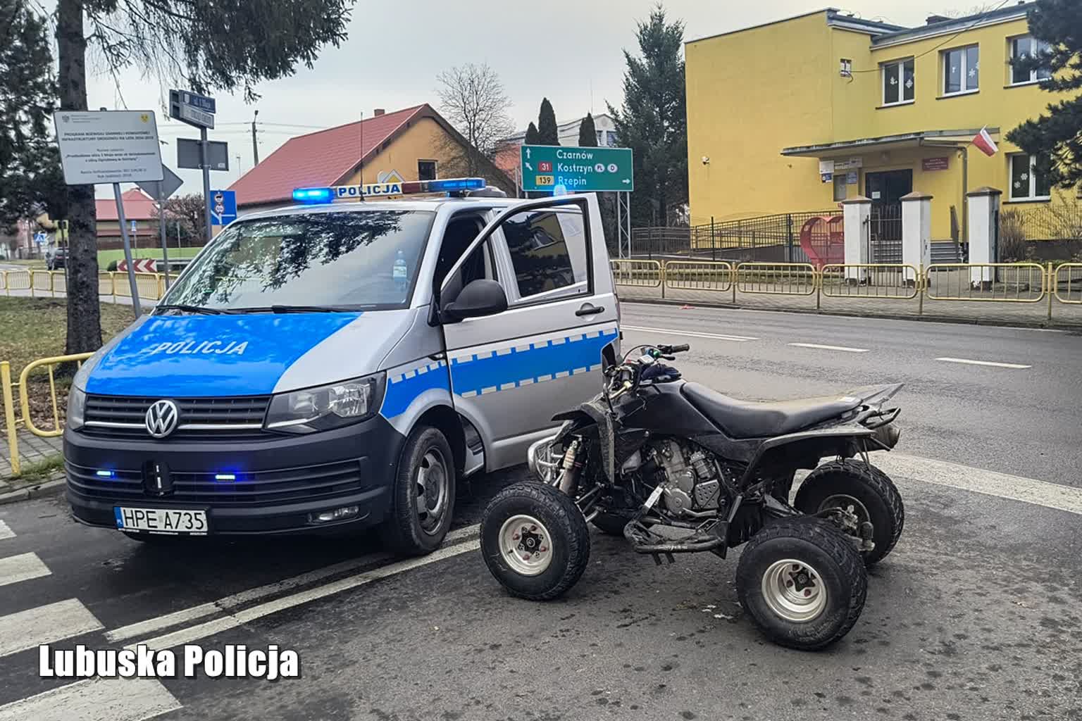 Bez prawa jazdy, na wybrakowanym quadzie. 21-latek zatrzymany po pościgu Radio Zachód - Lubuskie