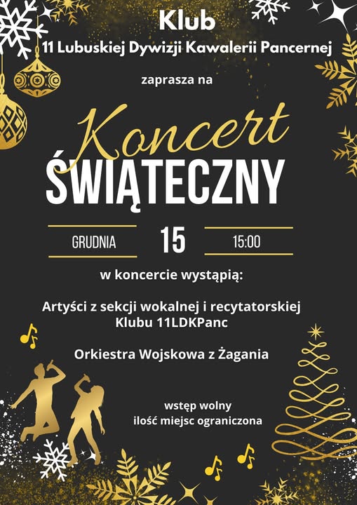 Żagański klub wojskowy zaprasza na świąteczny koncert Radio Zachód - Lubuskie