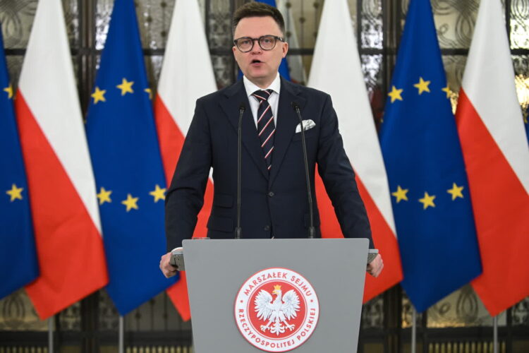 Marszałek Sejmu Szymon Hołownia. PAP/Marcin Obara