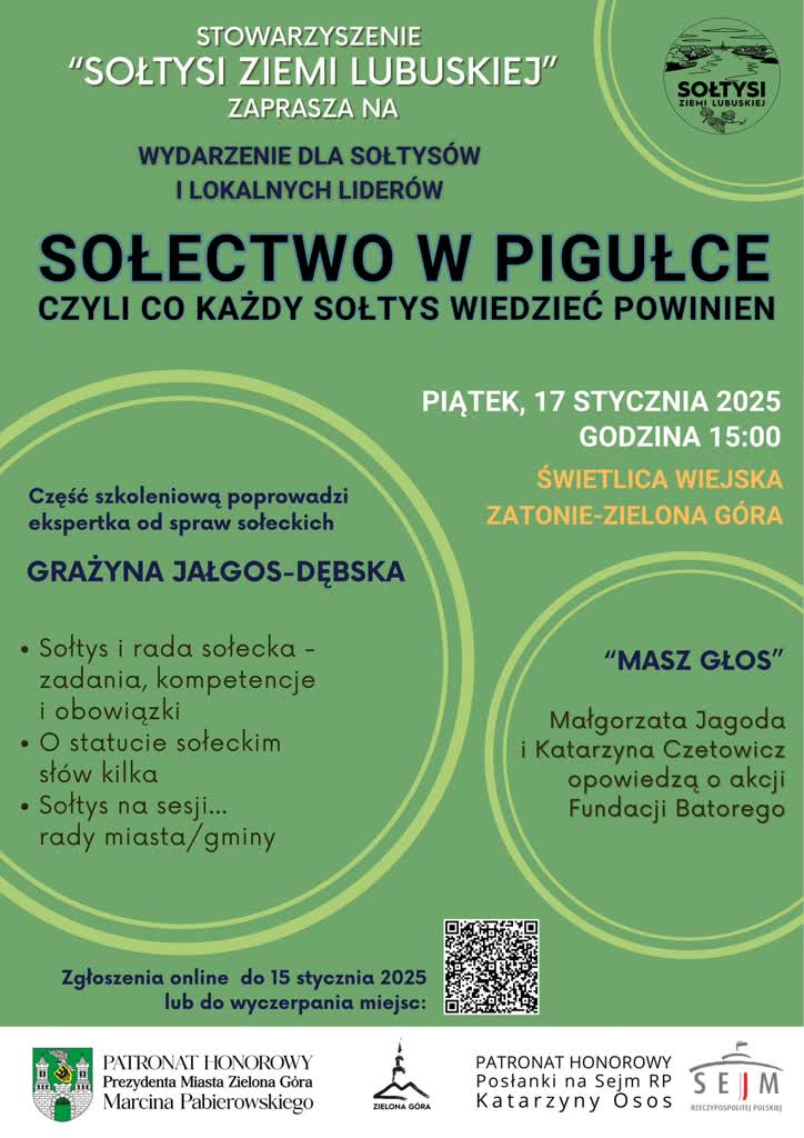 „Sołectwo w pigułce” – wkrótce spotkanie dla sołtysów i liderów lokalnej społeczności Radio Zachód - Lubuskie