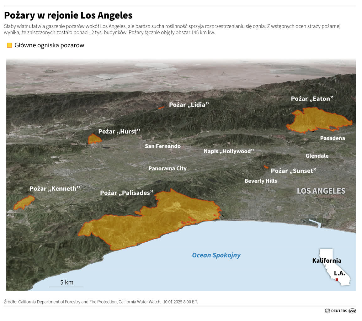 Pożary w rejonie Los Angeles. Wzrósł bilans ofiar śmiertelnych 11 igrafika_20250111_03.png