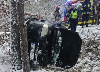 VW Polo wypadł z drogi i dachował koło Gorzowa Radio Zachód - Lubuskie