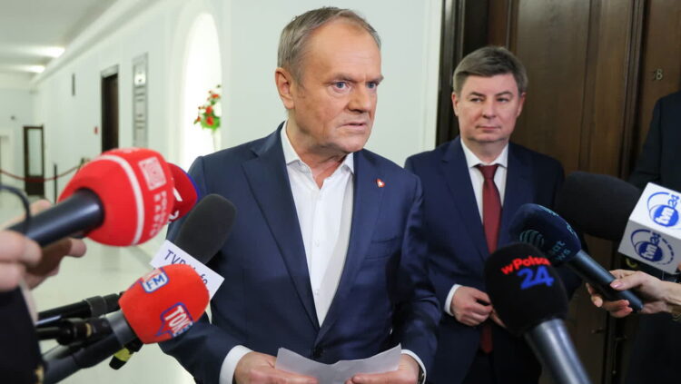 Premier Donald Tusk w Sejmie Fot. PAP/Paweł Supernak