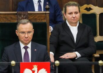 Prezydent Andrzej Duda i szefowa KPRP Małgorzata Paprocka. Fot. PAP