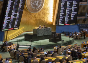 Głosowanie Zgromadzenia Ogólnego ONZ Fot. PAP/EPA/SARAH YENESEL