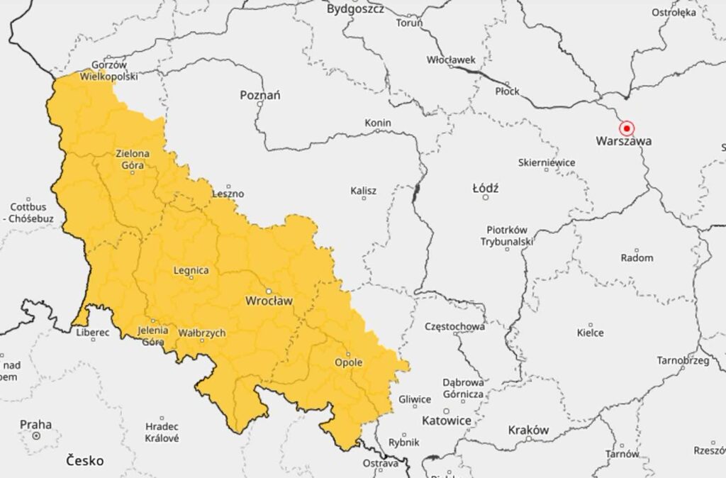 Ostrzeżenie przed gołoledzią (IMGW)