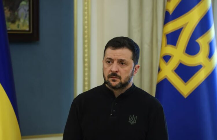 Prezydent Ukrainy Wołodymyr Zełenski. Fot. PAP/Viktor Kovalchuk