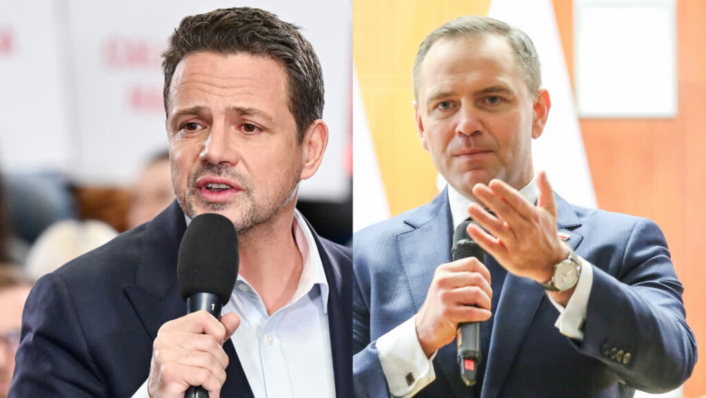 Rafał Trzaskowski i Karol Nawrocki. Fot. PAP/Marcin Gadomski/Artur Reszko