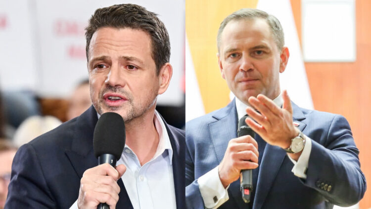 Rafał Trzaskowski i Karol Nawrocki. Fot. PAP/Marcin Gadomski/Artur Reszko