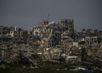 Strefa Gazy zniszczona na skutek izraelsko-palestyńskiego konfliktu (PAP/EPA/MOHAMMED SABER)