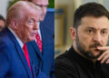 Donald Trump i Wołodymyr Zełenski. Fot. PAP/EPA/SHAWN THEW/Viktor Kovalchuk
