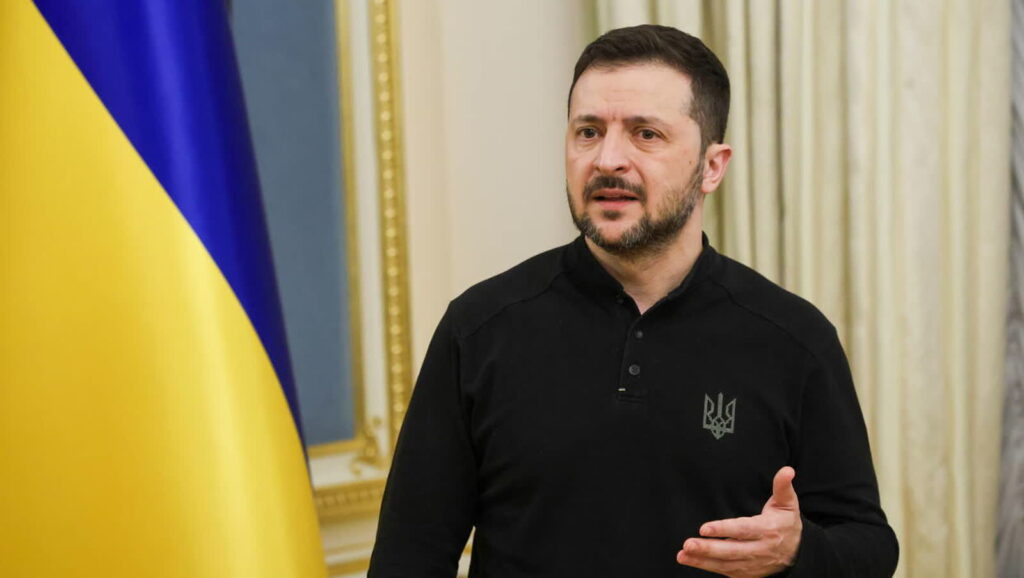 Prezydent Ukrainy Wołodymyr Zełenski. Fot. PAP/Viktor Kovalchuk