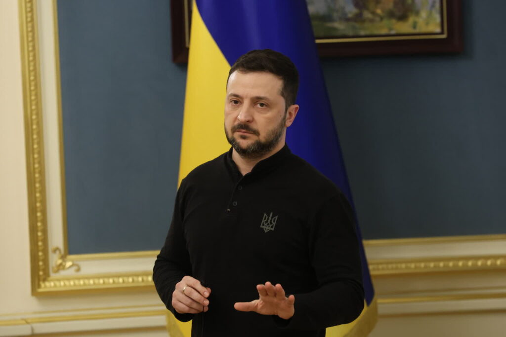 Zełenski zatwierdził skład grupy negocjacyjnej 2 Wołodymyr Zełeński (PAP/Viktor Kovalchuk)