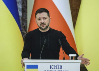 Wołodymyr Zełenski (PAP/EPA/SERGEY DOLZHENKO)