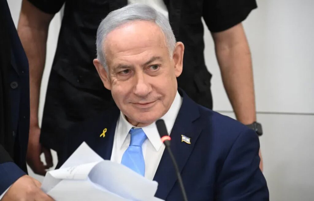 Benjamin Netanjahu. Fot. PAP/EPA/Yair Sagi/POOL