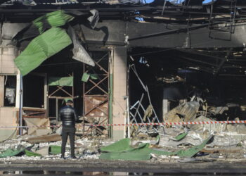 Atak dronów na Odessę 8 marca 2025. Fot. PAP/EPA/IGOR TKACHENKO