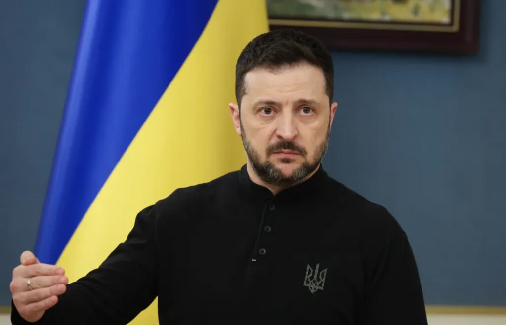 Prezydent Ukrainy Wołodymyr Zełenski. Fot. PAP/Viktor Kovalchuk