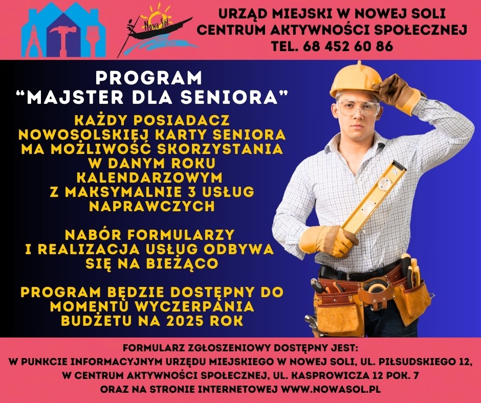 W Nowej Soli rozpoczął się nabór do projektu "Majster dla seniora" Radio Zachód - Lubuskie