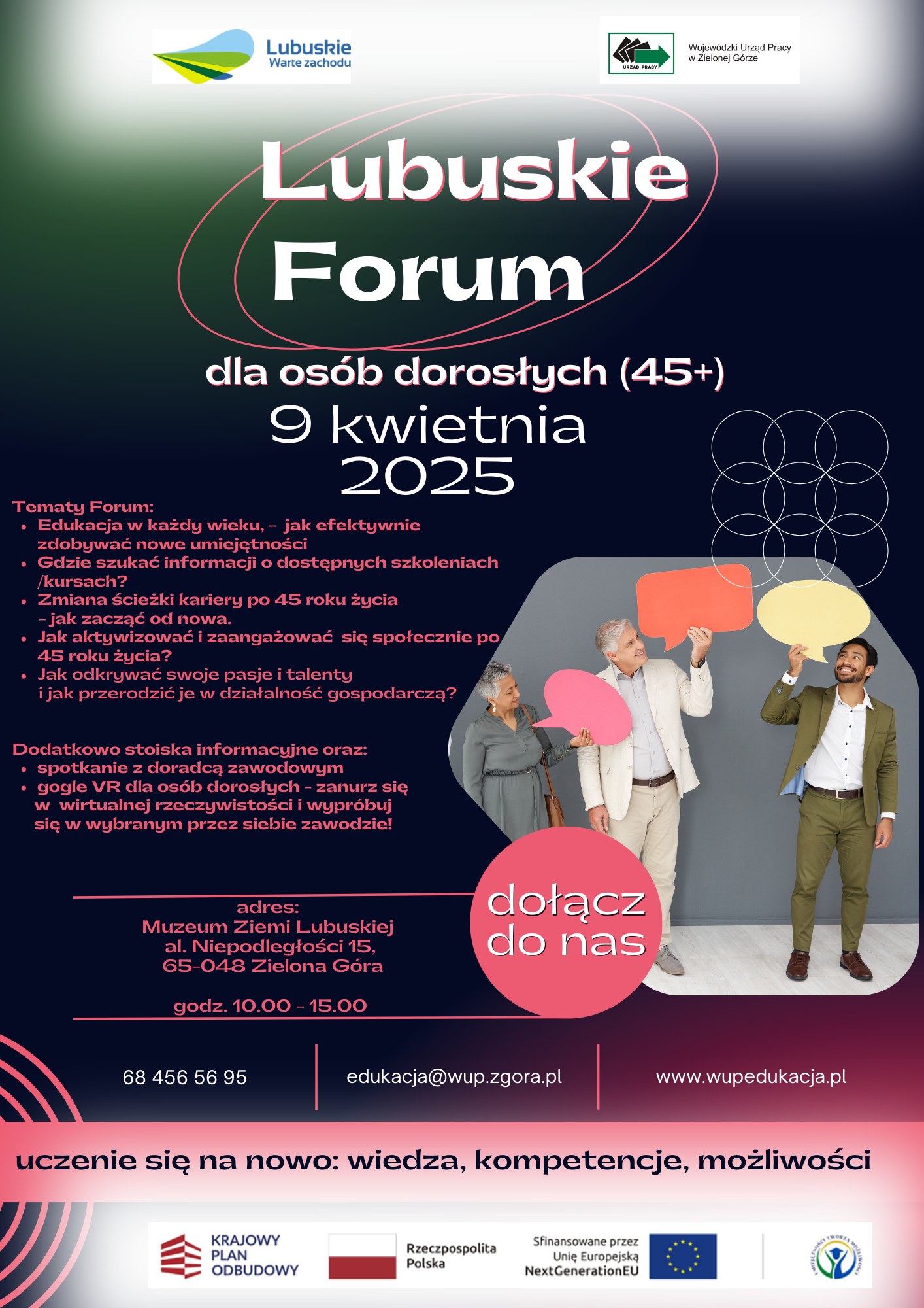 WUP zaprasza na "Lubuskie Forum dla osób dorosłych 45+" Radio Zachód - Lubuskie