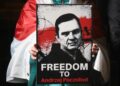 Akcja solidarności z Andrzejem Poczobutem. Fot. PAP/Artur Reszko