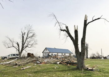 USA USZKODZENIA PO BURZY W MISSOURI. Fot. PAP/EPA/MISSOURI STATE HIGHWAY PATROL / HANDOUT
