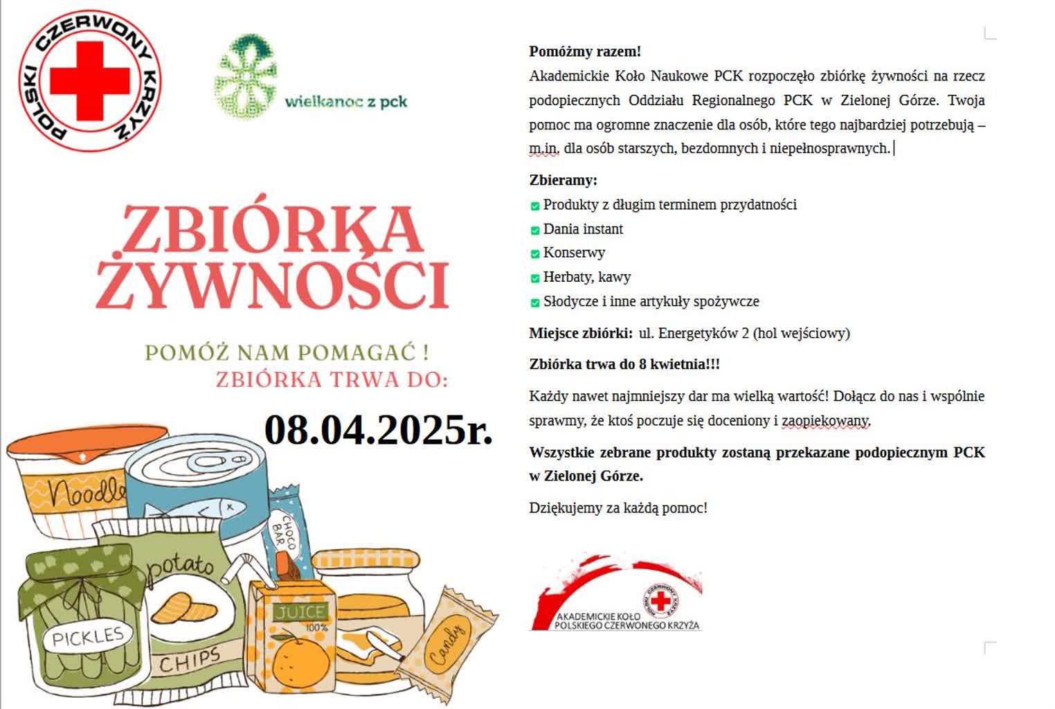 Studenci UZ rozpoczęli zbiórkę żywności dla osób potrzebujących Radio Zachód - Lubuskie