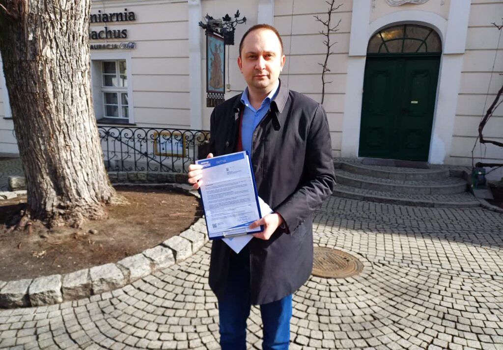 Grzegorz Maćkowiak, radny PiS z Zielonej Góry, oskarża o agitację, bo dostał list (fot. Piotr Bakselerowicz/RZ)