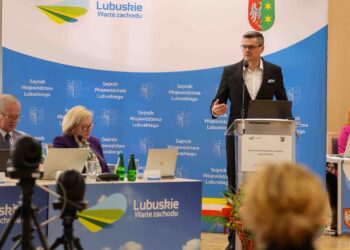 Marcowa sesja sejmiku woj. lubuskiego i rozmowy o kolei. Na zdj. wicemarszałek Sebastian Ciemnoczołowski (fot. Paweł Wańczko/Lubuskie.pl)