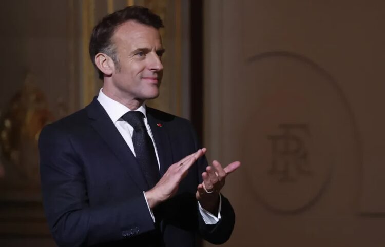 Prezydent Francji Emmanuel Macron. Fot. PAP/EPA/YOAN VALAT / POOL