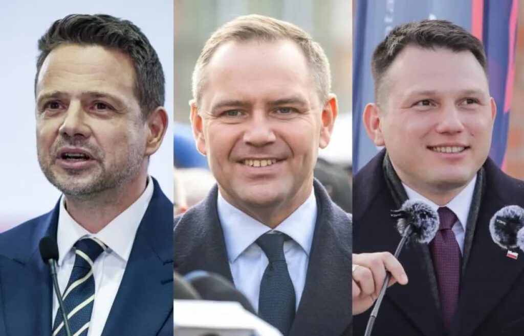 Rafał Trzaskowski, Karol Nawrocki, Sławomir Mentzen Fot. PAP/ Marian Zubrzycki, Tomasz Waszczuk, Tytus Żmijewski