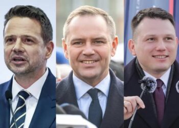 Rafał Trzaskowski, Karol Nawrocki, Sławomir Mentzen Fot. PAP/ Marian Zubrzycki, Tomasz Waszczuk, Tytus Żmijewski