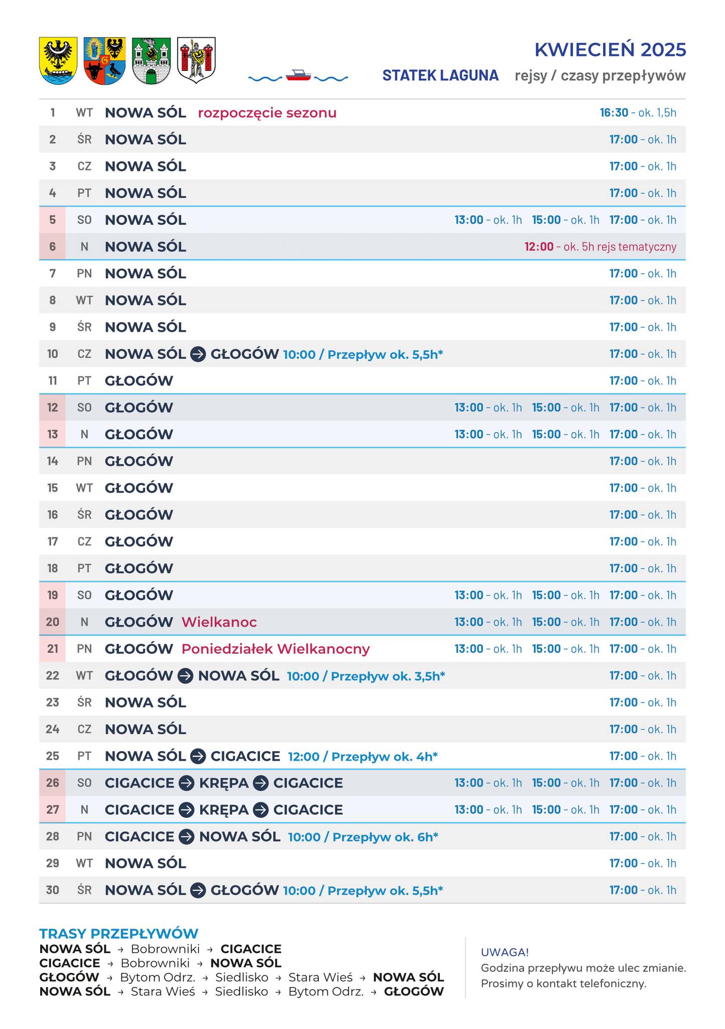 Początek rejsów Laguną po Odrze Radio Zachód - Lubuskie