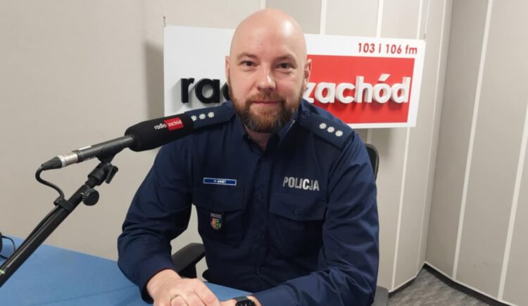 komisarz Maciej Kimet, rzecznik lubuskiej policji Radio Zachód - Lubuskie