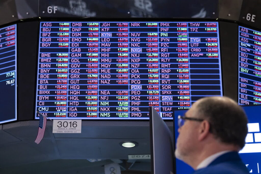Giełda na Wall Street (PAP/EPA/JUSTIN LANE)