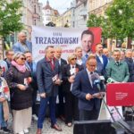 Kampania prezydencka 2025. Zielonogórscy politycy PO, PSL, Nowej Lewicy i Polski 2050 wspierają Rafała Trzaskowskiego (fot. Piotr Bakselerowicz)